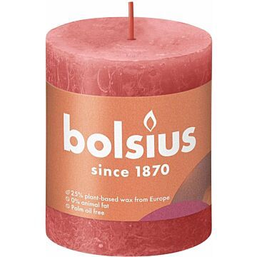 Bolsius Stompkaars Rustiek 8 x 6,8 cm Blossom Pink (1608001)