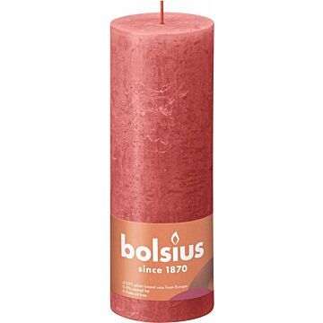 Bolsius Stompkaars Rustiek 19 x 6,8 cm Blossom Pink (1608162)