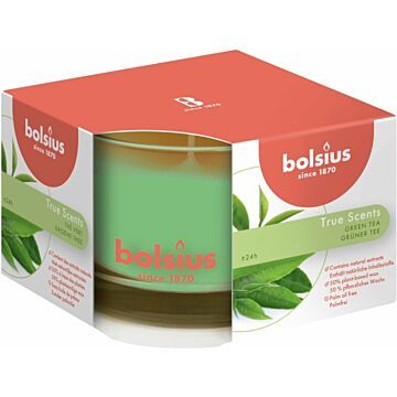 Bolsius Geurkaars in glas True Scents Green Tea  (1600443)