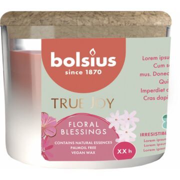 Bolsius Geurkaars in glas True Joy floral  blessings 66x83 mm (1600356)