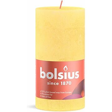 Bolsius Stompkaars Rustiek 13 x 6,8 cm Sunny Yellow (1604644)