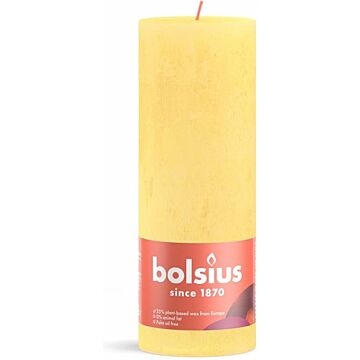 Bolsius Stompkaars Rustiek 19 x 6,8 cm  Sunny Yellow (1604705)