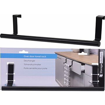 Storage Solutions Deurhanger 36.5x6x8 cm Rvs Zwart  (1011026)
