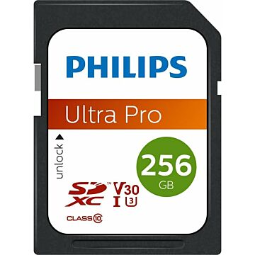 Philips SDXC Card          256GB Class 10 UHS-I U3 V30 A1 (512409)