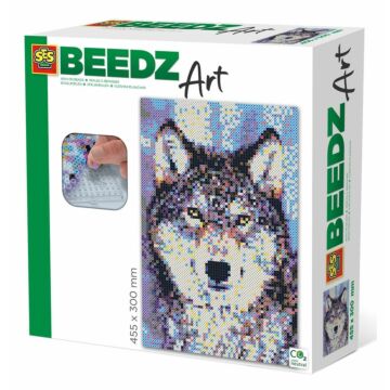 SES BEEDZ ART: Strijkkralen Wolf  (2676001)