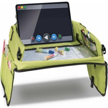 Premium Reistafel voor kinderen - Autotafel - Inclusief Tablethouder - Groen
