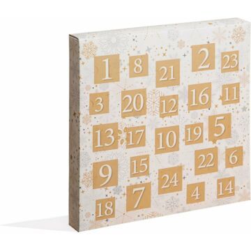 Asir Advent kalender - Zilver Goud - 31 x 32 x 4 cm