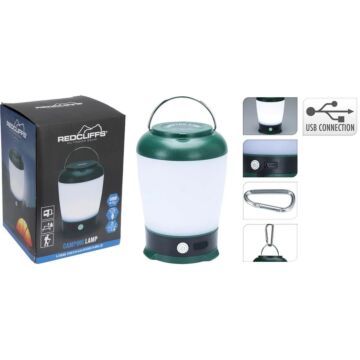 Camping Lamp Abs 13x9x9cm Usb Rechargeable Groen (2013507)