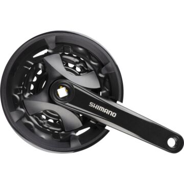 Crankstel 3 x 9 speed Shimano Altus FC-M101 - 175/40-30-22 vierkante as - zwart