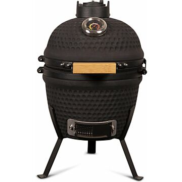 Patton Kamado Grill - Kamado 13" - Keramische Barbecue - Tafelmodel - Classic Black - Mini - Compleet - Mat Zwart