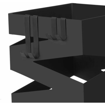 Hoppa! Songmics paraplubak - zwart - metaal - 15,5x15,5x49 cm