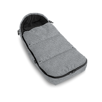 Leclerc Voetenzak Grey Melange | Vooraanzicht | Babyhuys