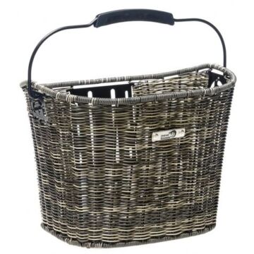 Fietsmand New Looxs Lombok 19 liter 34 x 25 x 25 cm - rattan grey