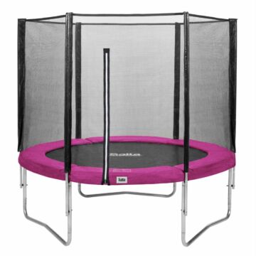 Salta trampoline met net 251 cm Roze (587P)