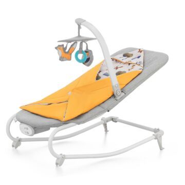 Kinderkraft Wipstoel - schommelstoel Felio 2 - Forest Yellow - Bouncer - Babyrocker - Peuterstoeltje