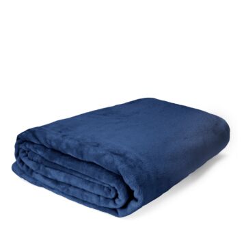 HOMLA Mukava deken marineblauw zeer zacht 200x220cm