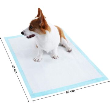 Hoppa! Songmics 100 stuks trainingskussens voor puppy's Puppy Trainingskussens Puppy toilet, 60 � 90 cm