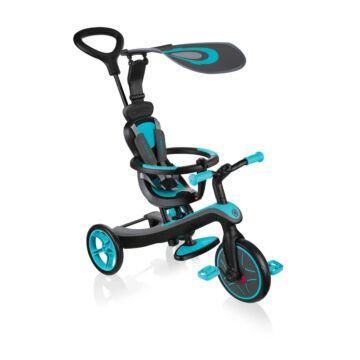Globber Driewieler - Loopfiets - Trike Explorer 4 in 1 - Teal - Babyhuys.com