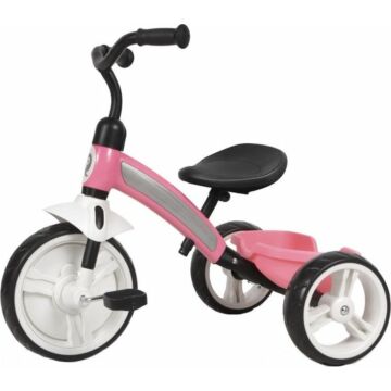 Qplay Driewieler Elite Junior Staal Roze/wit/zwart