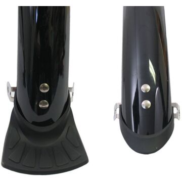 Spatbordset 28" 45 mm kunststof compleet met stangenset - zwart