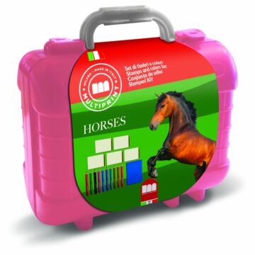 Kofferset Kleuren en Stempelen Paarden  (6502895)