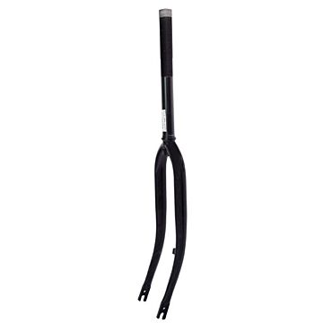 Voorvork 28" met 1 1/8" vorkbuis - trommelremnok - mat zwart
