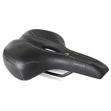 Fietszadel Selle Bassano Suprema 5zone EL Heren met elastomere demping - zwart