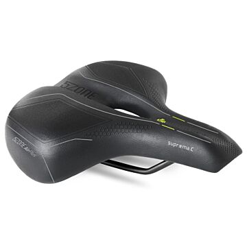 Fietszadel Selle Bassano Suprema 5zone EL City met elastomere demping - zwart