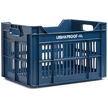 Gerecyclede fietskrat Urban Proof 30 liter - donkerblauw
