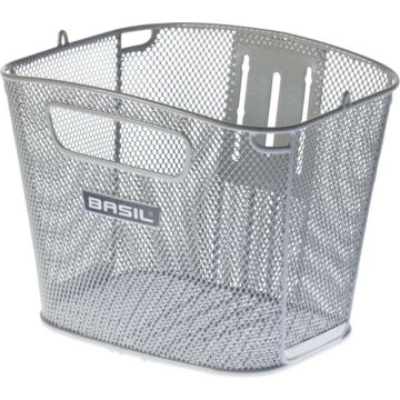 Fietsmand Basil Bold Front FM - zilver
