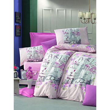 Asir Ranforce dubbele dekbedovertrekset 100% KATOEN RANFORCE dekbedovertrek: 200 x 220 cm Laken: 240 x 260 cm Kussensloop: 50 x 70 cm (2 stuks)