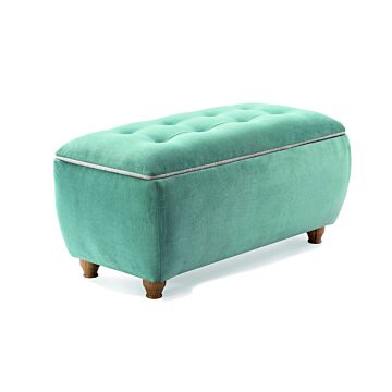 Asir Tuffet. Frame: 100% MELAMINE COATED PARTICLE BOARD. Thickness: 18 mm. Upholstery: 100% POLYESTER. Seat Filling: 14 Density Foam. Wooden Legs. Width: 100 cm  Height: 50 cm  Depth: 50 cm. Baby/Child Friendly Materials. Series: Flora. Flower