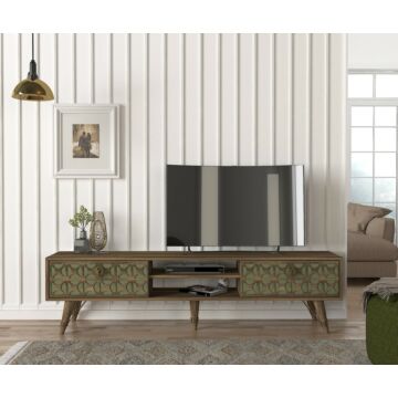 Asir TV Kast - Televisiemeubel - Okkernoot - 180 x 46,2 x 29,5 cm