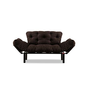 Asir - bankbed - slaapbank - Sofa - 2-zitplaatsen - Bruin - 155 x 70 x 85 cm