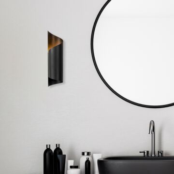 Asir - Wandlamp - Zwart - 10 x 16 x 35 cm