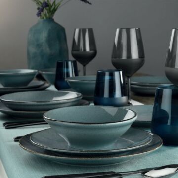 Asir Diner set (24 stuks) - Blauw