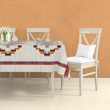 Asir Tablecloth. 100% POLYESTER Washable by Machine at 30C Size: 150 x 150 cm