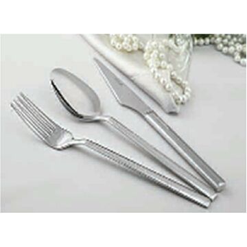 Asir Cutlery Set (89 Pieces). 100% STAINLESS STEEL Table Spoon (12 Pieces) Table Fork (12 Pieces) Table Knife (12 Pieces) Dessert Spoon (12 Pieces) Dessert Fork (12 Pieces) Dessert Knife (12 Pieces) Teaspoon (12 Pieces) Ladle (1 Piece) Colander (1 Piece) 