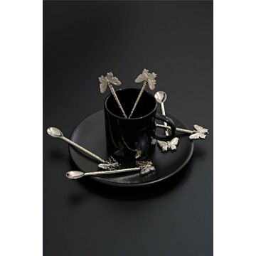 Asir Spoon Set (6 Pieces). 100% ZAMAK Size: 12.5 x 3 x 0.2 cm (6 Pieces)