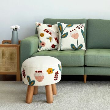 Asir Pouffe & Cushion Set (3 Pieces). Lovely Lilly
