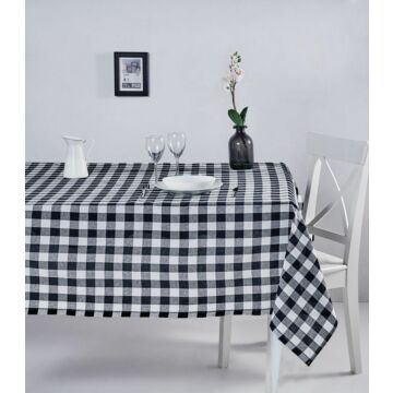 Asir Tablecloth. 100% COTTON Size: 160 x 160 cm Checkered pattern Easy Clean