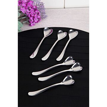 Asir Spoon. 100% STEEL Size: 12.5 cm (6 Pieces)