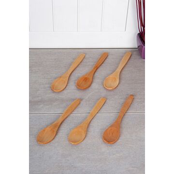 Asir Wooden Spoon Set (6 Pieces). 100% WOODEN Size: 13 cm (6 Pieces)