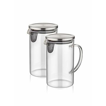 Asir Bottle. 100% BOROSILICATE GLASS Size: 10.5 x 10.5 x 16 cm / 1000 cc (2 Pieces)