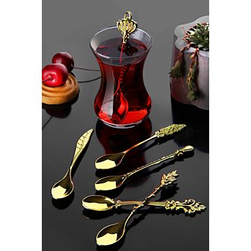 Asir Spoon Set (6 Pieces). 100% METAL Size: 2.5 x 0.8 x 11.2 cm (6 Pieces)