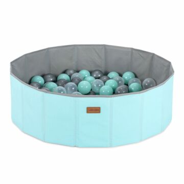Asir Ballenbak Baby's - Mint - 90 ballen in de kleuren Mint, Transparant en Zilver - 80 x 80 x 26 cm
