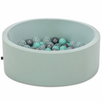 Asir Ballenbak Baby's - Mint - 150 ballen in de kleuren Transparant, Mint en Grijs - 85 x 85 x 30 cm