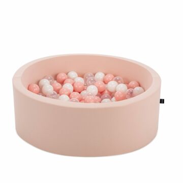 Asir Ballenbak babys - 150 ballen in de kleuren Wit, Roze en Doorzichtig - Roze - 85 x 85 x 30 cm
