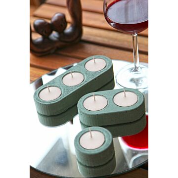 Asir Candlestick Set (3 Pieces). 100% CONCRETE 3 Pieces