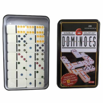 Double 6 domino in blik (0602029)